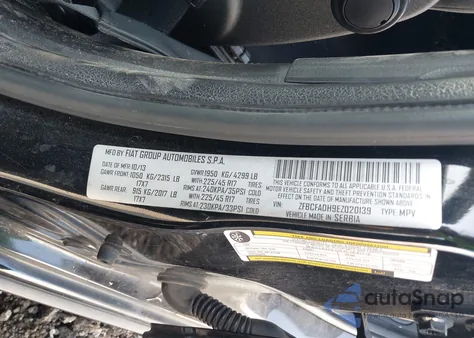 2014 Fiat 500L Trekking from USA, damaged, VIN ZFBCFADH9EZ020139